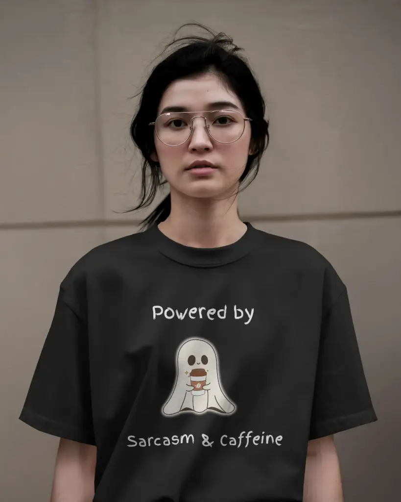 Powered by Coffee & Sarcasm Oversized Tee