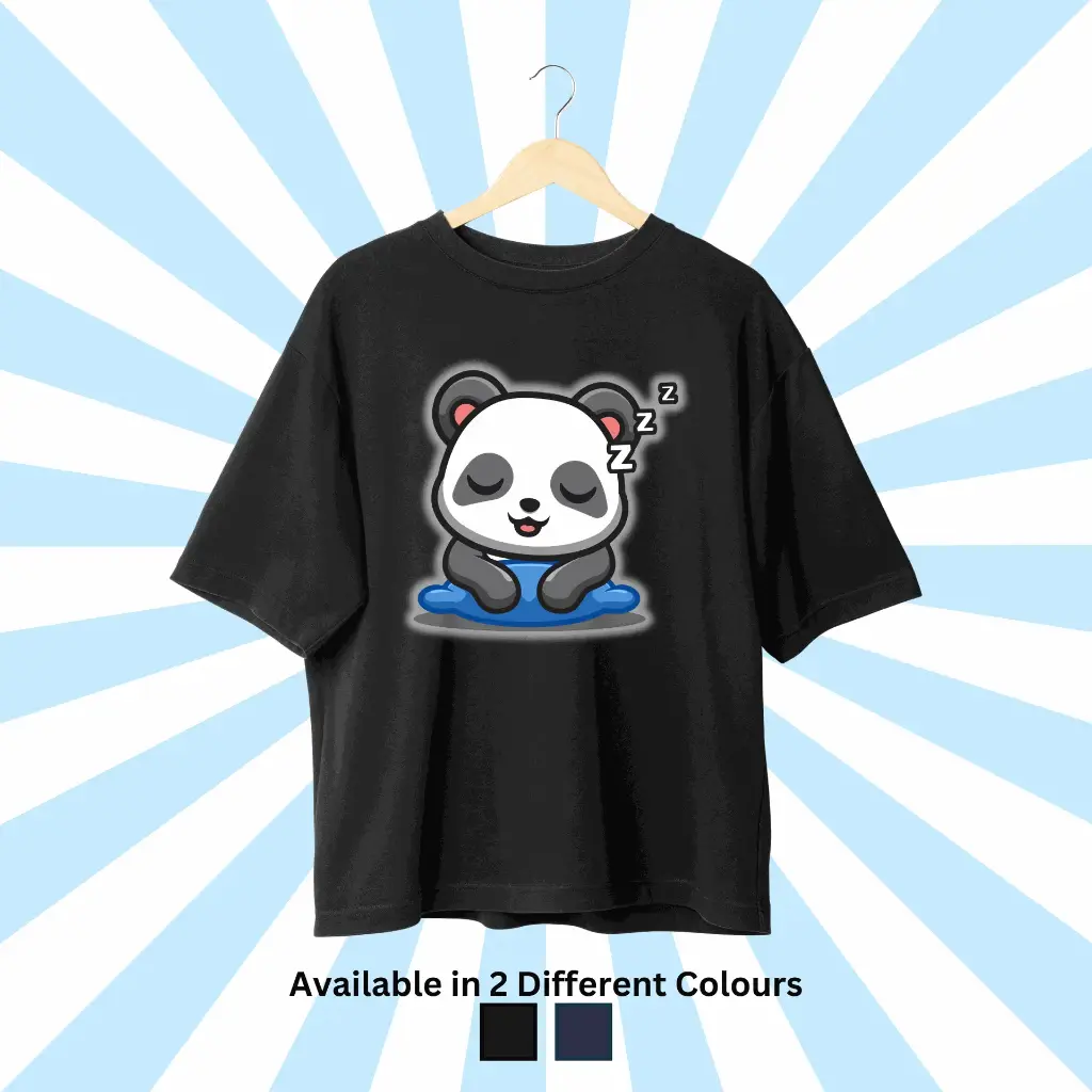 Zen Panda Nap Oversized Tee