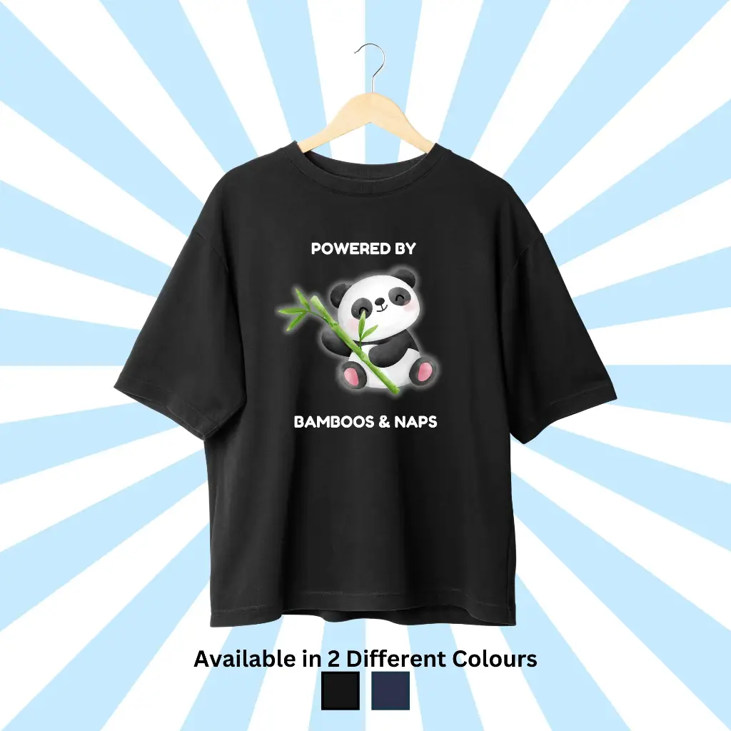 Powered by Bamboos & Naps Over-sized Tee