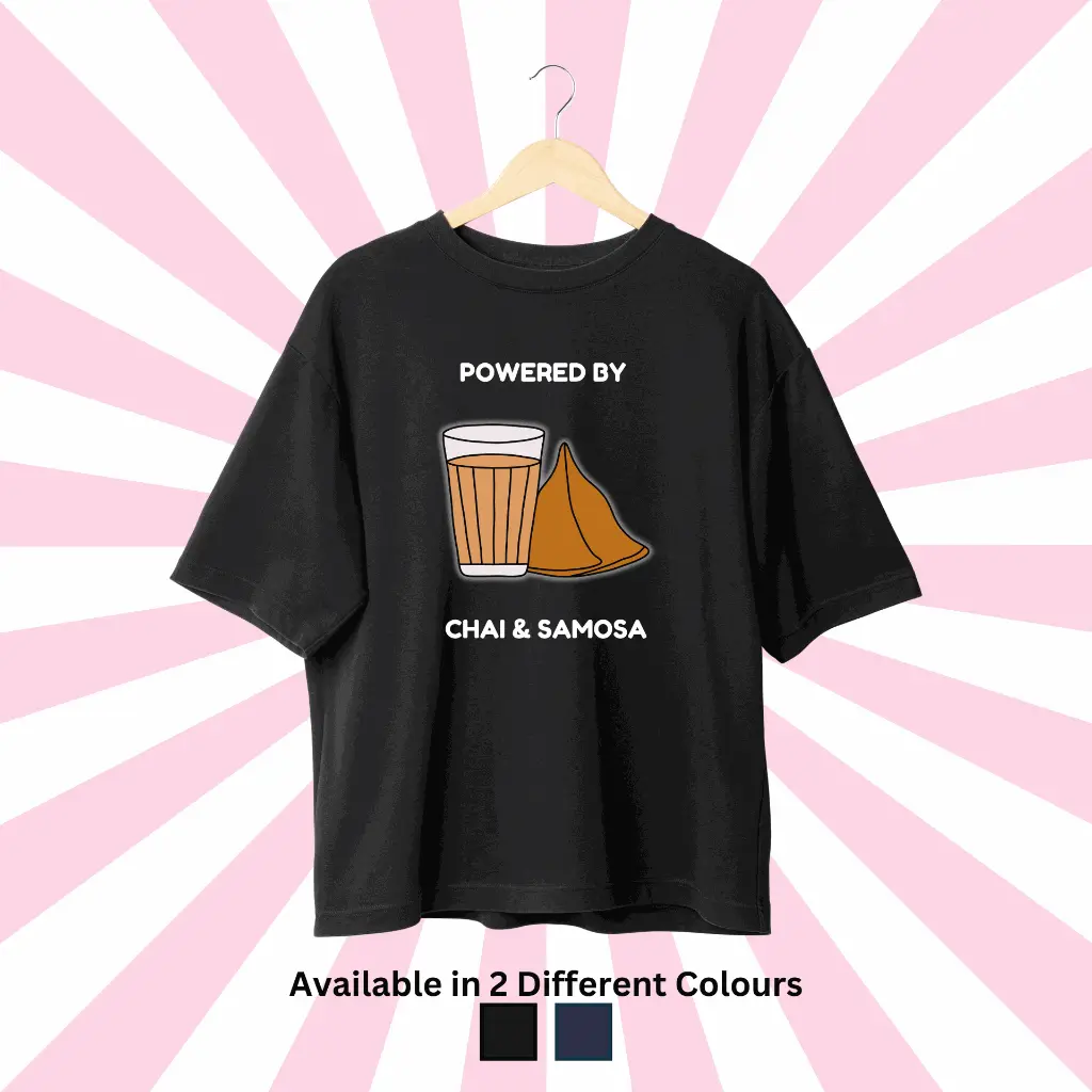 Chai & Samosa Power Oversized Tee