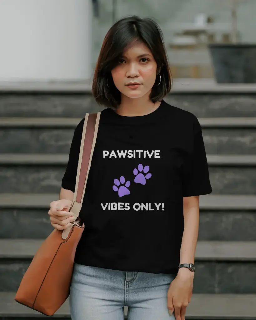 Pawsitive Vibes Only Oversized Tee