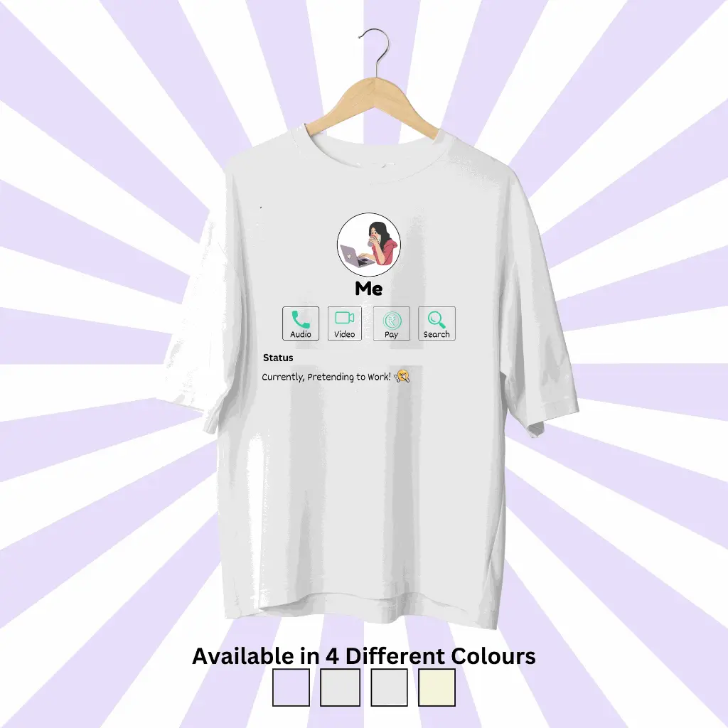 Currently, Pretending to Work Oversized Tee