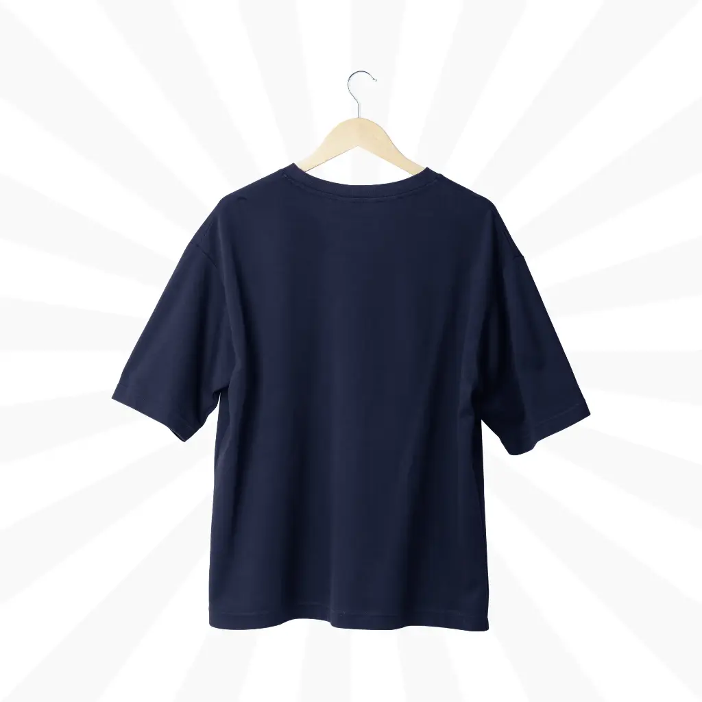 Plain Navy Blue Oversized Tee