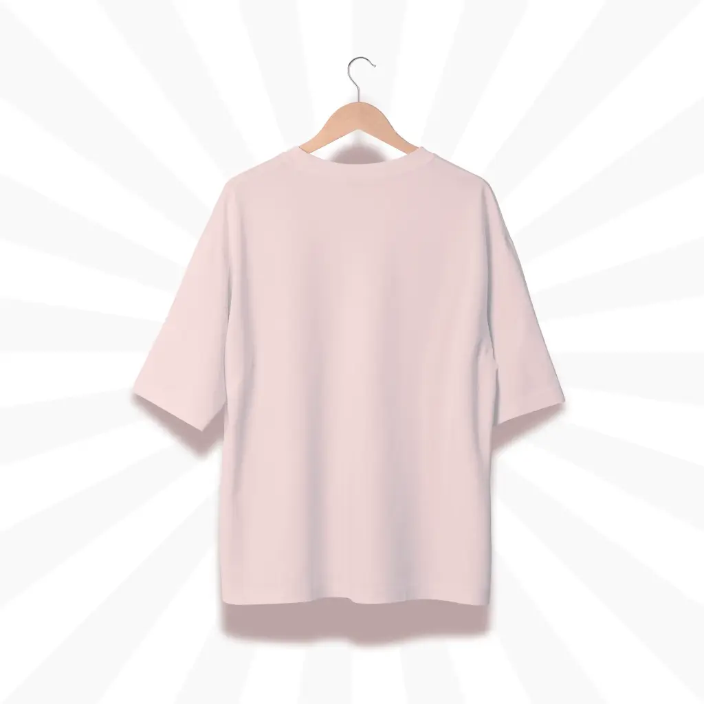Plain Baby Pink Oversized Tee