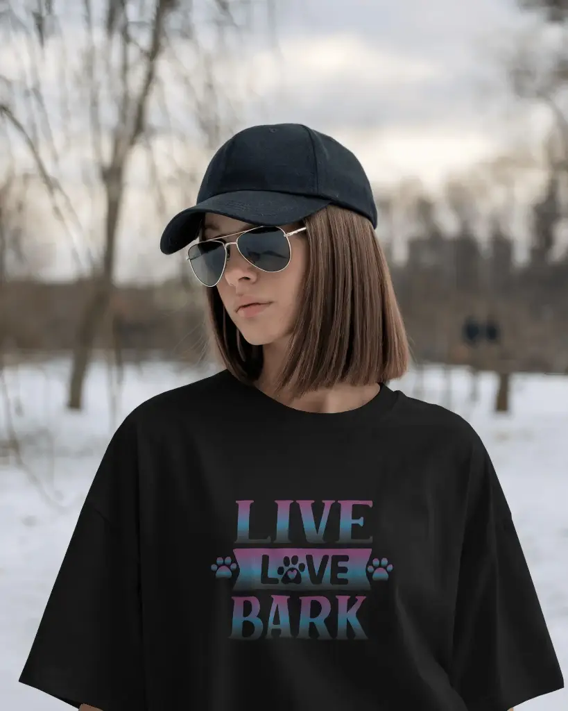Live, Love, Bark Oversized Tee