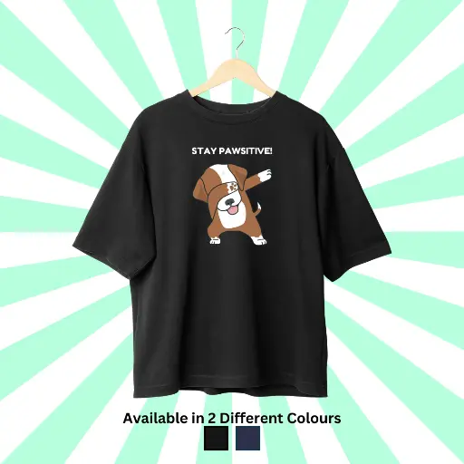 Stay Pawsitive Oversized Tee