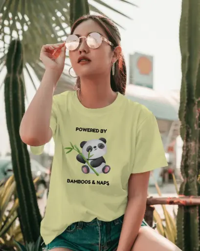 Powered by Bamboos & Naps Over-sized Tee