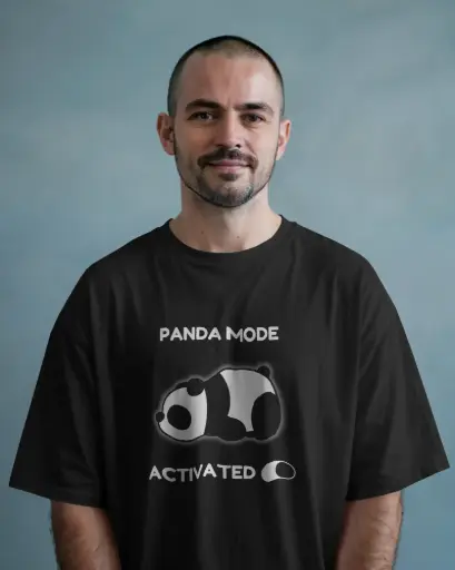 Panda Mode Activated Over-sized Tee
