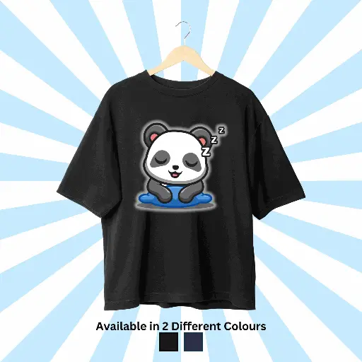 Zen Panda Nap Oversized Tee