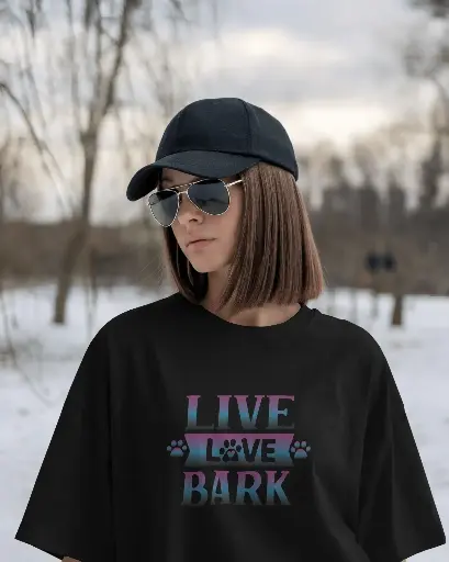 Live, Love, Bark Oversized Tee