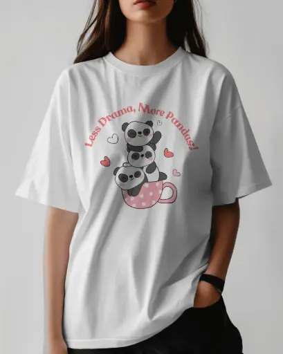 Less Drama, More Pandas OversizedTee
