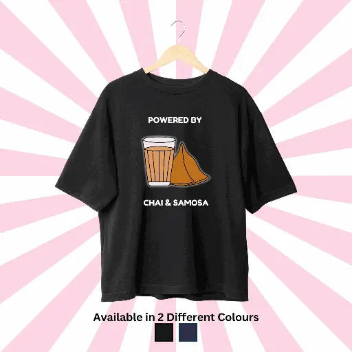 Chai & Samosa Power Oversized Tee